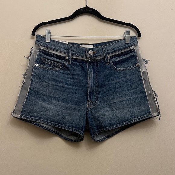 Frame Denim Pants - FRAME‎ Atelier Insert Denim Boyfriend Shorts NWOT Sz 28 Trendy Summer Beach